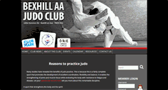 Desktop Screenshot of bexhilljudo.org.uk